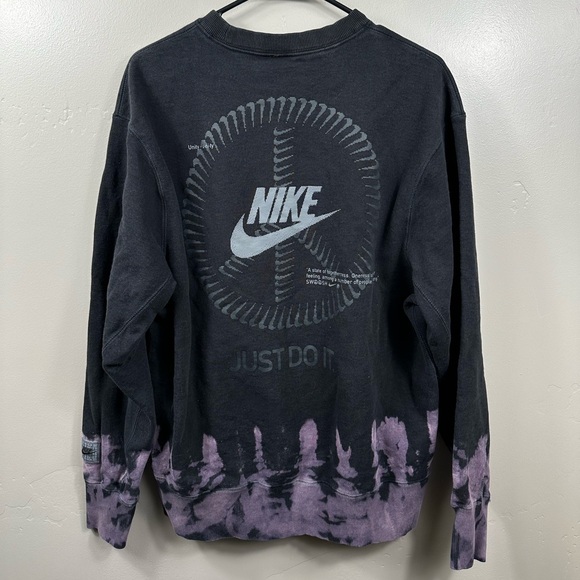 Nike Men's Unity Swoosh Ombre Acid Wash French Terry Crew Neck Size Medium - Picture 4 of 9